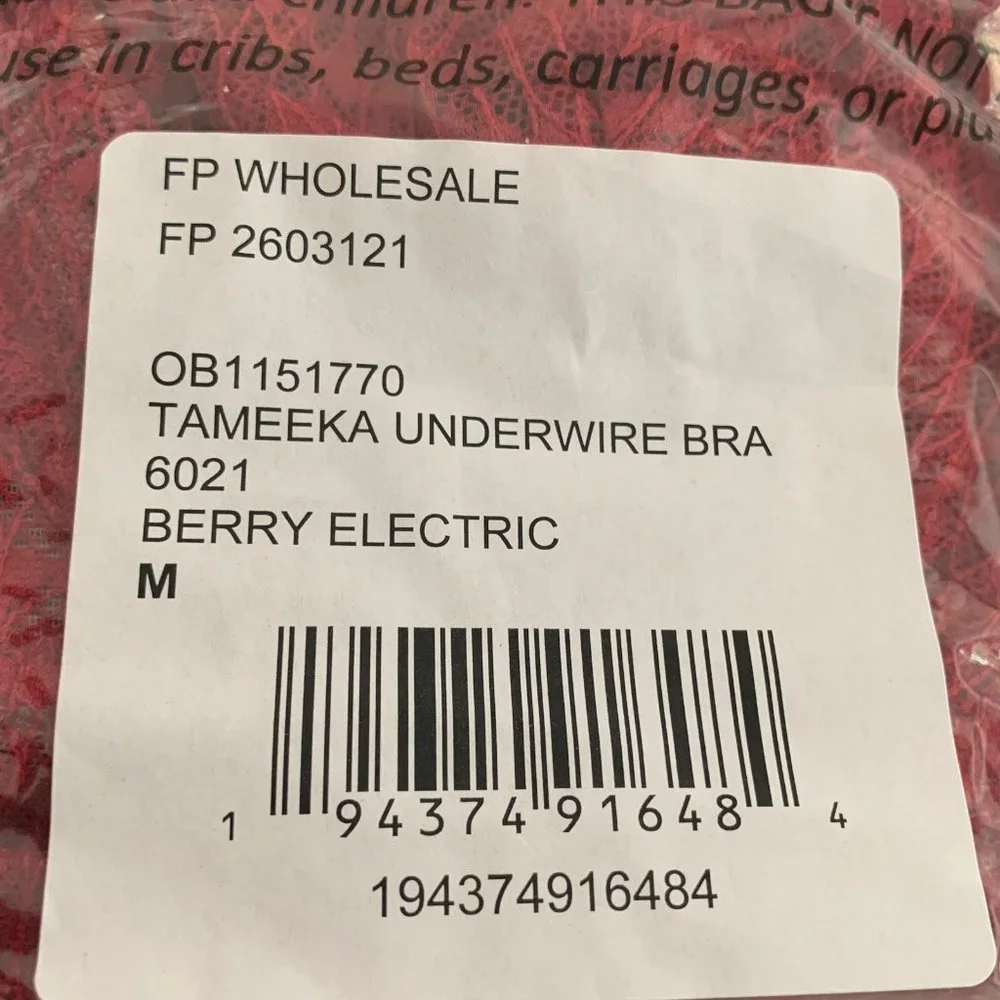 FREE PEOPLE Tameeka Underwire Bra Berry Electric - Picture 11 of 12